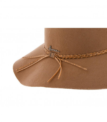 fedora beige souple